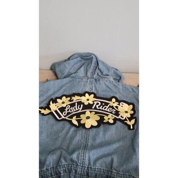 Other | Lady Rider Motorcycle Back Patch Large 15 Embroidered Biker ...